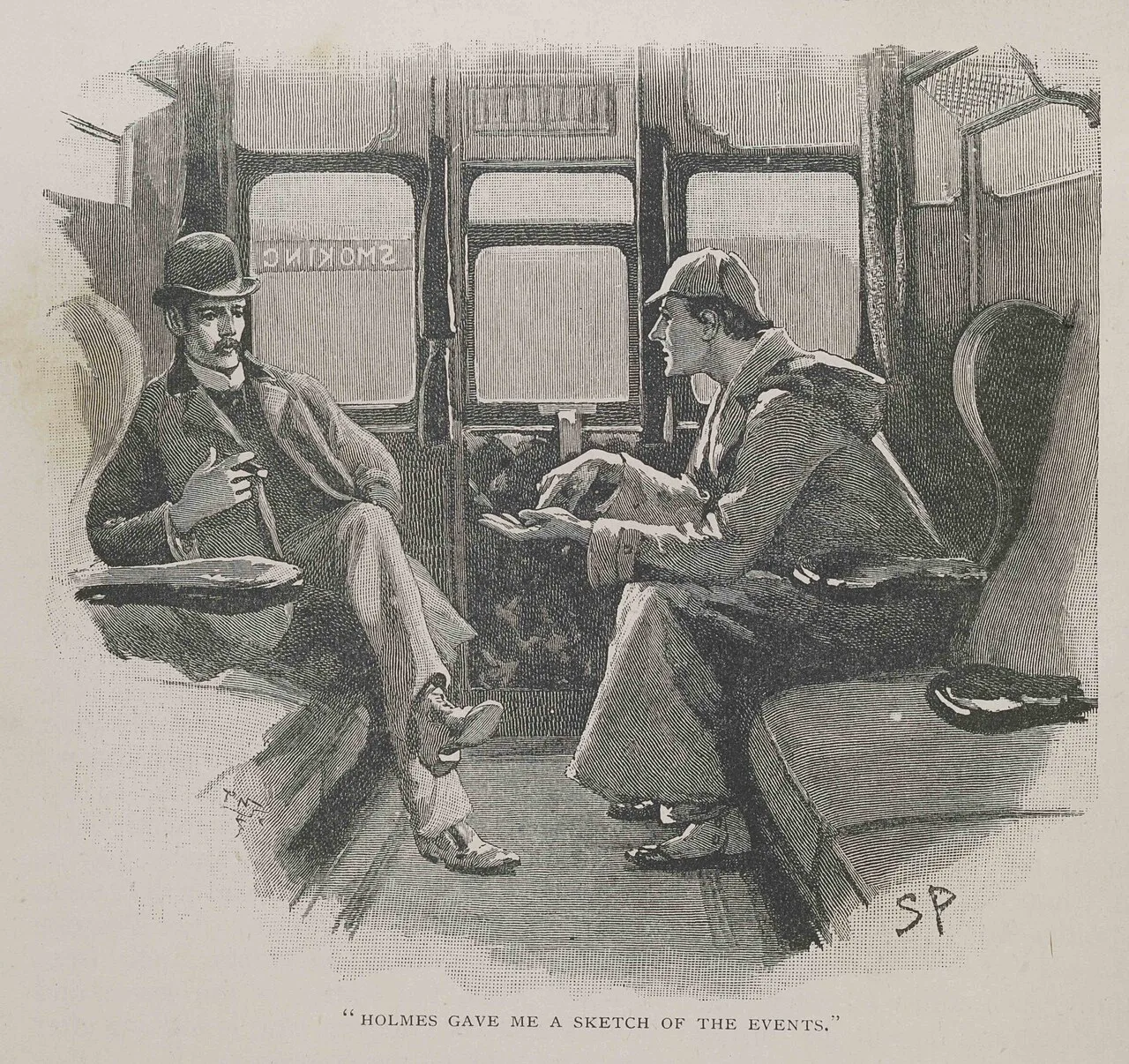 Sidney Paget'nin The Strand için çizdiği Holmes ve Watson; 1892'de yayımlanan Silver Blaze öyküsünden